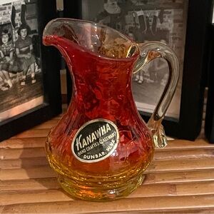 Vintage Kanawha Crackle Glass Pitcher